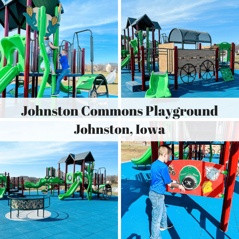Johnston, Iowa, Johnston Commons Playground, Johnston Commons, Johnston Public Library, des Moines parks, parks in Des Moines