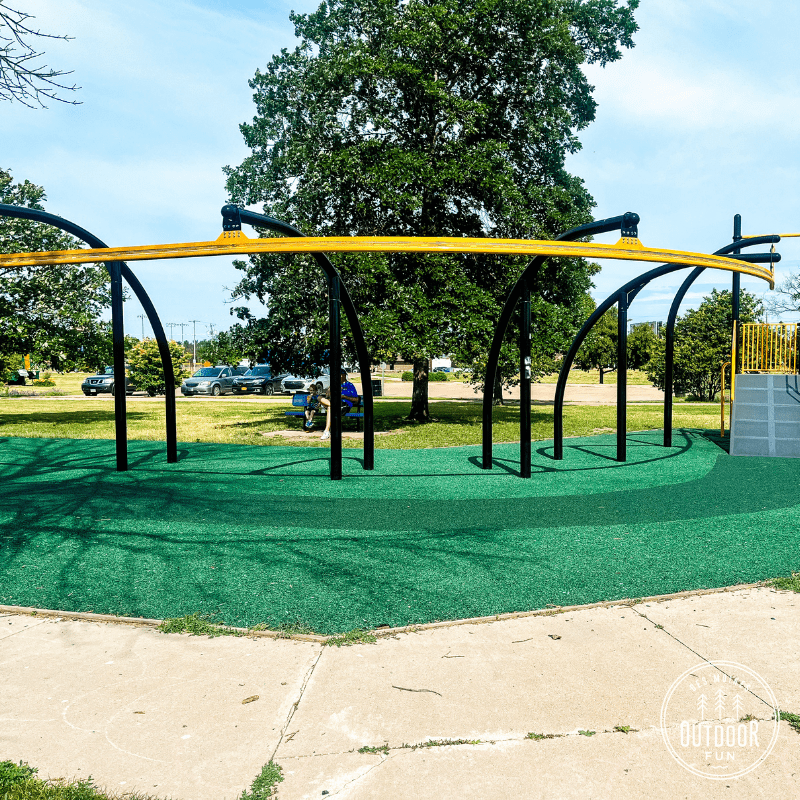 Mega-10 Park, Marshalltown, Iowa, city park, parks, zip line, Children's Discovery Garden