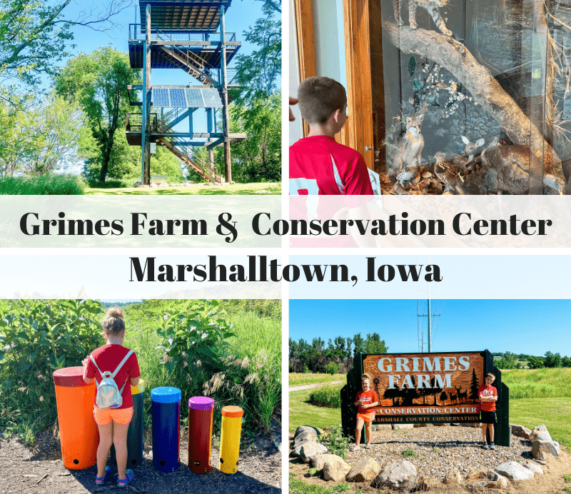 Grimes Farm & Conservation Center, Iowa, Marshalltown, natural playscape, nature center, nature, Iowa outdoors